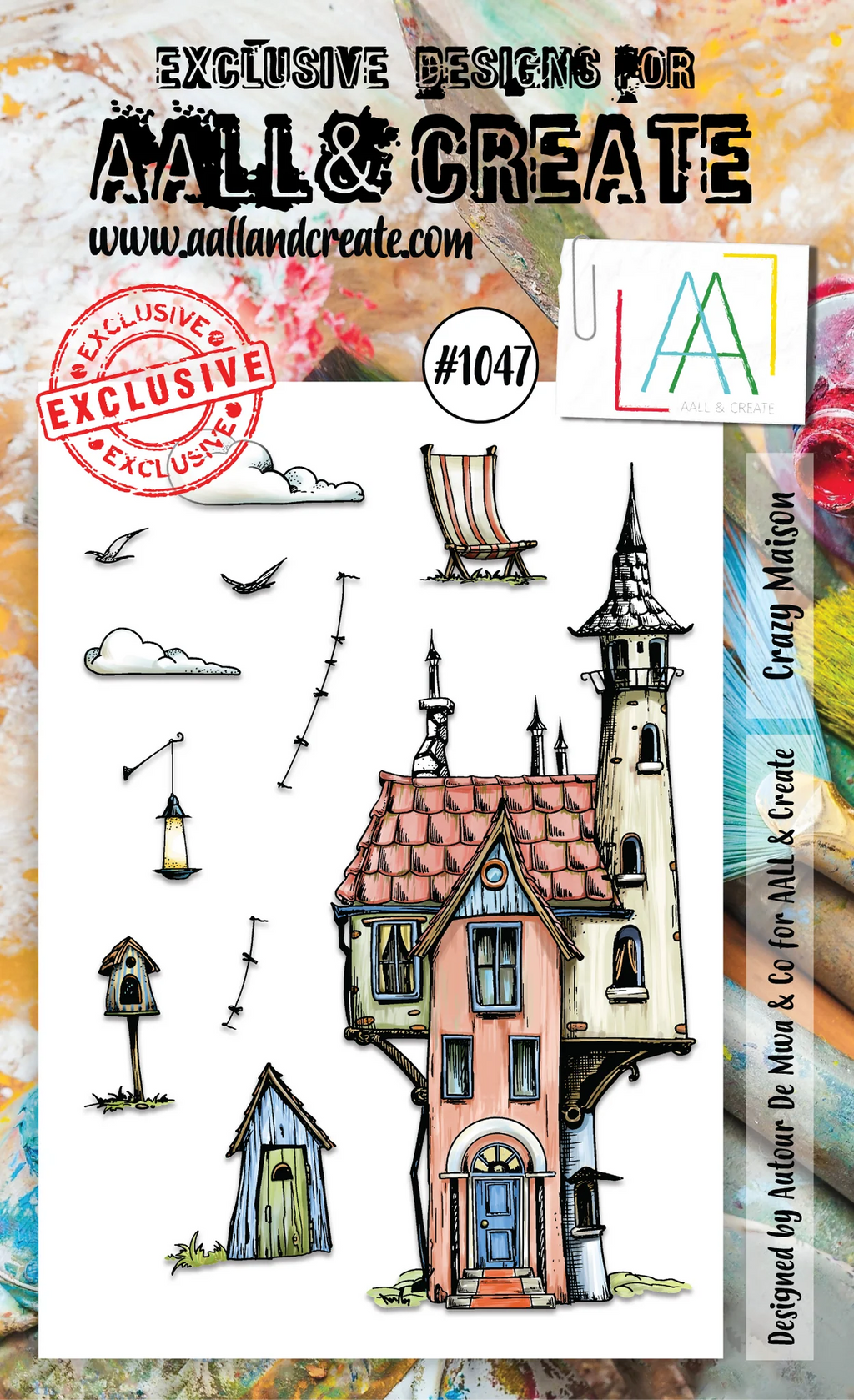AALL & Create - A6 - Clear Stamps - 1047 - Author De Mwa - Crazy Maison