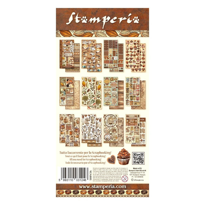 Stamperia - 6 x 12 - Paper Pad - Coffee & Chocolate Collectables
