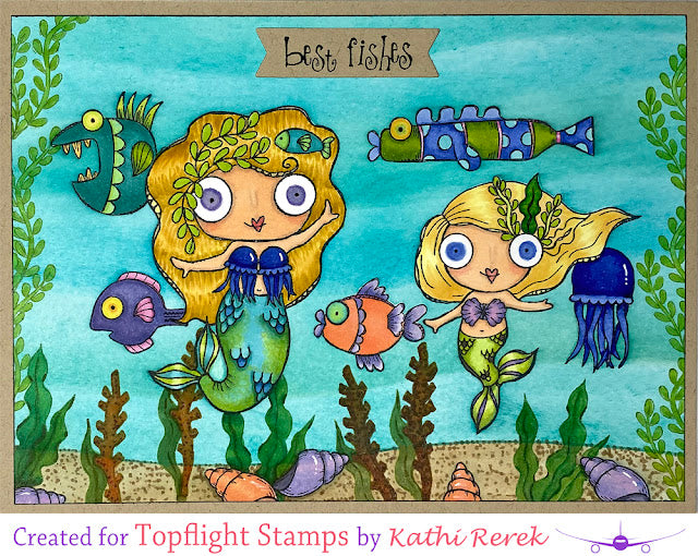 AALL & Create - A7 - Clear Stamps - 853 - Janet Klein - Mermaid