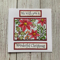 Hobby Art Stamps - A6 - Clear Polymer Stamp Set - Floral Merry Christmas