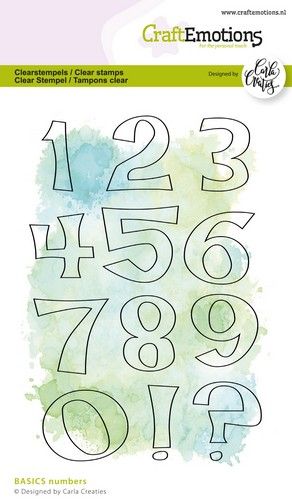 Craft Emotions - Clear Polymer Stamp Set - Basics Numbers