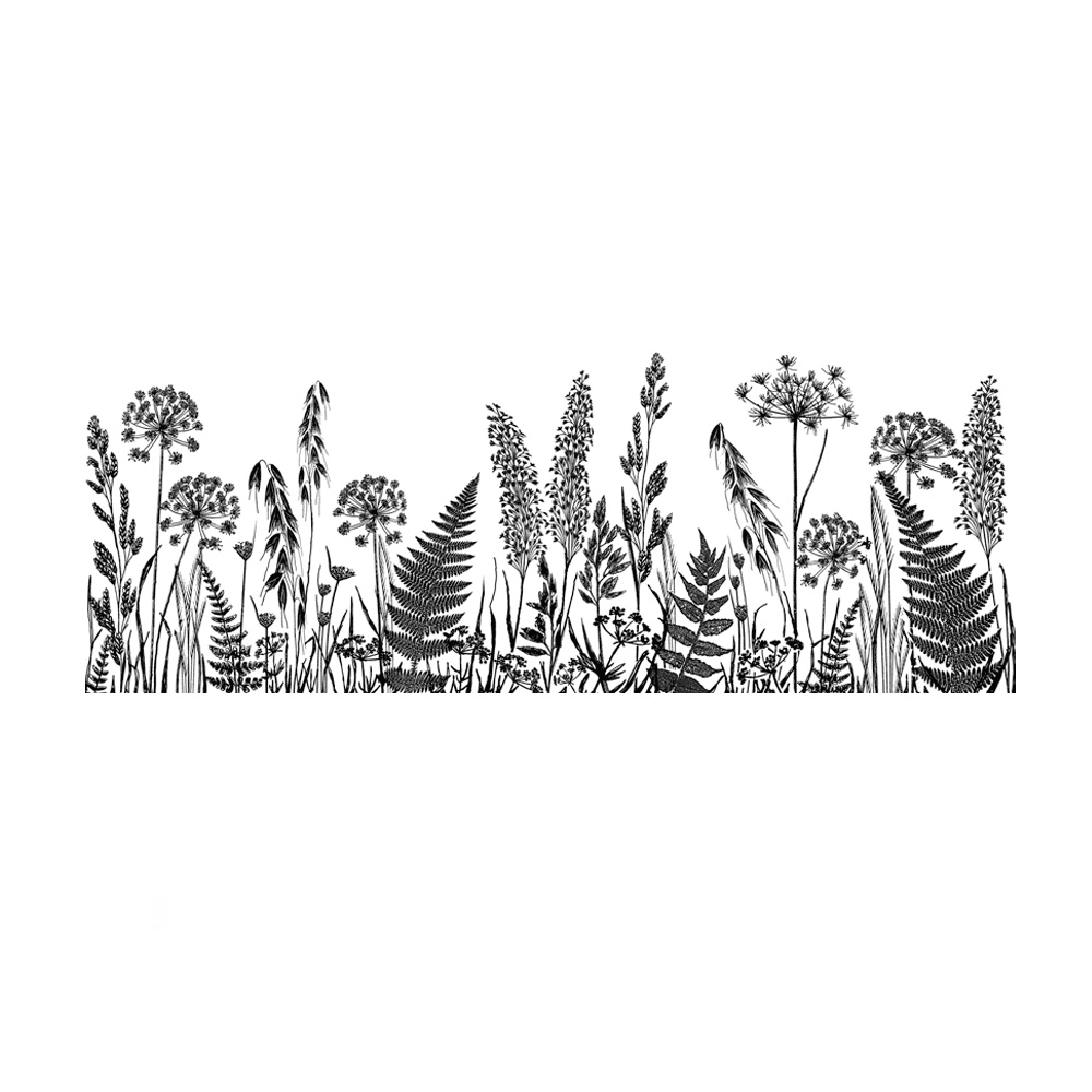 Crafty Individuals - Unmounted Rubber Stamp - 642 - Border of Grasses