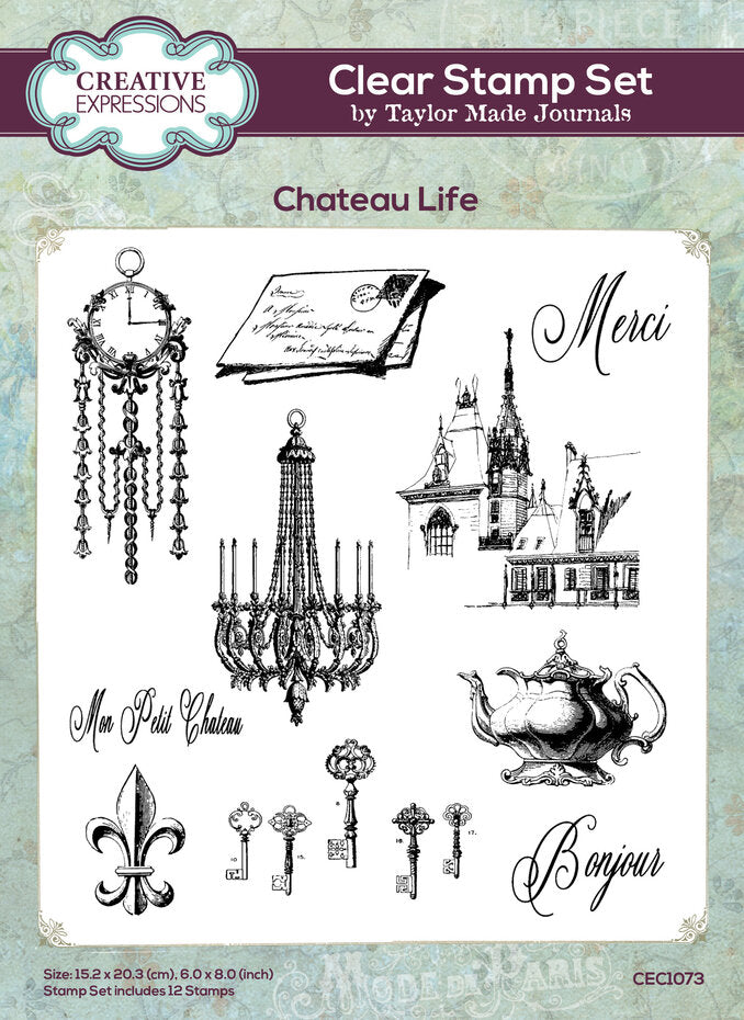 Creative Expressions - Clear Stamp Set - A5 - Taylor Made Journals - Chateau Life
