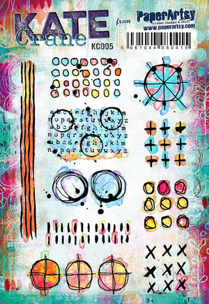 PaperArtsy - Kate Crane 005 - Rubber Cling Mounted Stamp Set - PREORDER