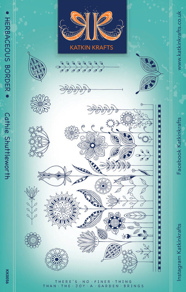 Katkin Krafts - Clear Photopolymer Stamps - Herbaceous Border