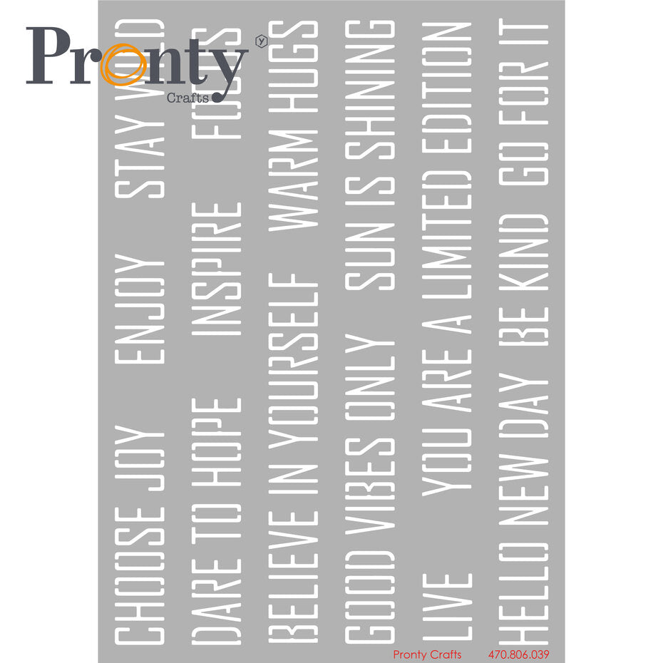 Pronty - Stencil - A5 - Pay It Forward