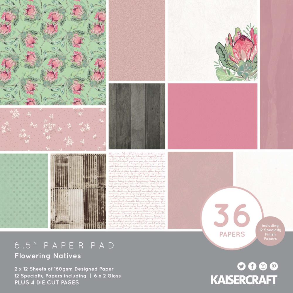 KaiserCraft - 6.5" x 6.5" Paper Pad - Flowering Natives