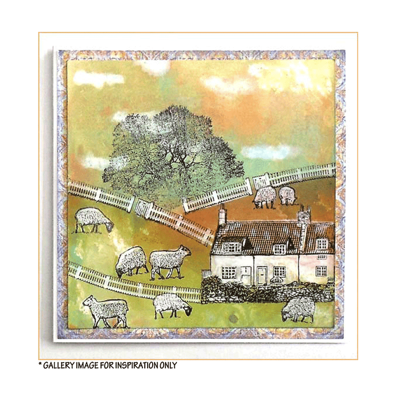 Crafty Individuals - Unmounted Rubber Stamp - 467 - Build a Landscape 2