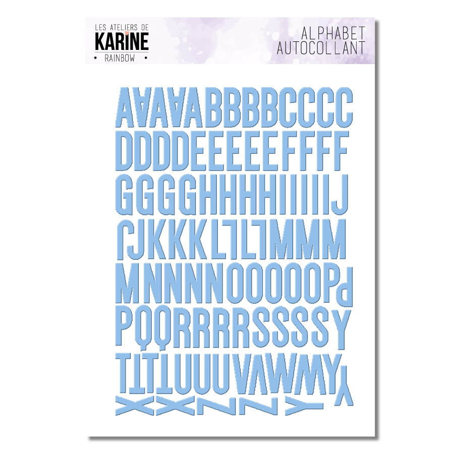 Les Ateliers De Karine - Alphabet Stickers - Blue