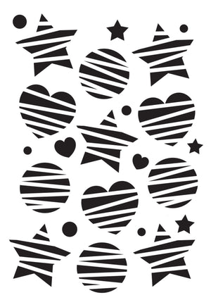Creative Expressions - Mini Stencil - 4 x 3 - All In Stripes