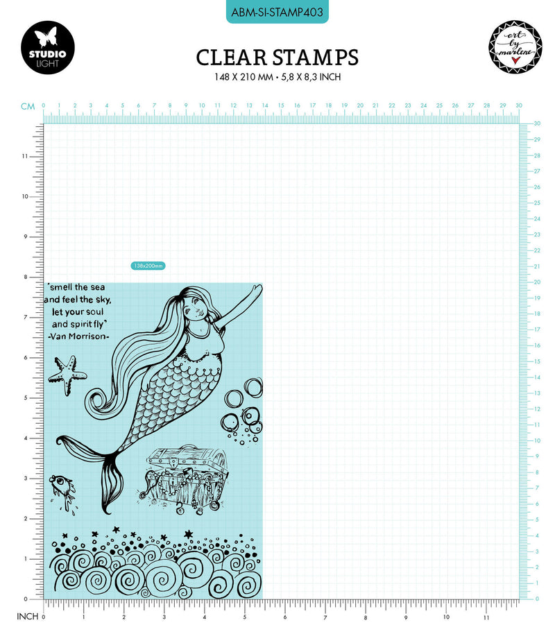 Studio Light - Art By Marlene - Signature Collection - A5 Clear Stamp Set - Smell the Sea