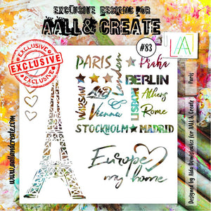 AALL & Create - Stencil - 83 - Paris (discontinued)