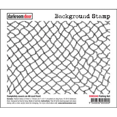 Darkroom Door - Background Stamp - Fishing Net - Red Rubber Cling Stamps