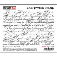Darkroom Door - Background Stamp - Elegant Script - Red Rubber Cling Stamps