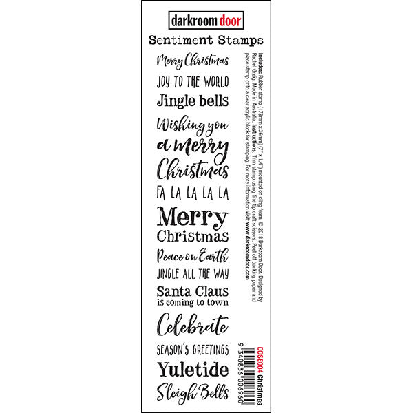 Darkroom Door - Sentiment Strip - Merry Christmas - Red Rubber Cling S –  Topflight Stamps, LLC