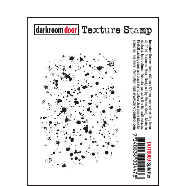 Darkroom Door - Texture - Splatter - Red Rubber Cling Stamp