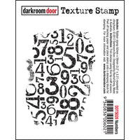 Darkroom Door - Texture - Numbers - Red Rubber Cling Stamp