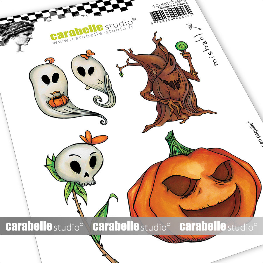 Carabelle Studio - A6 - Rubber Cling Stamp Set - Mistrahl - Messy Monsters