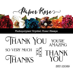 Paper Rose - Clear Stamp Set - Thanks Mini