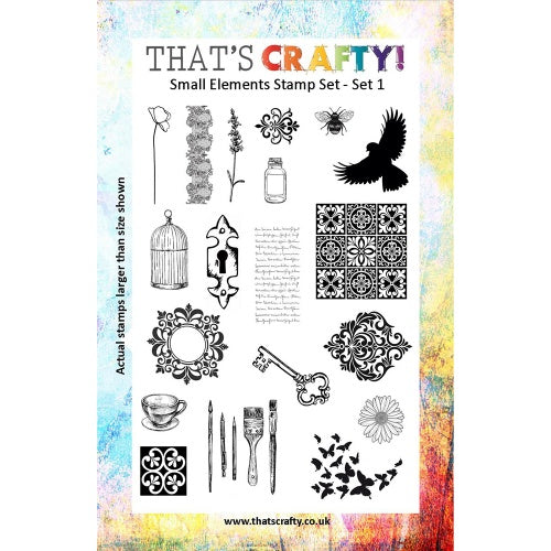 That's Crafty! - Clear Stamp Set - Small Elements Set 1