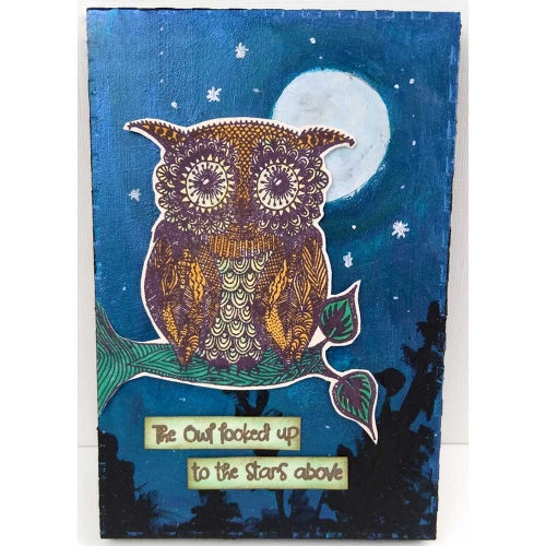 That's Crafty! - Melina Dahl - Clear Stamp Set - Melina's Doodled Cat, Owl & Moon