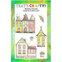 That's Crafty! - Melina Dahl - Clear Stamp Set - Sketchy Houses