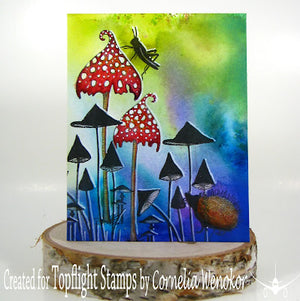 Lavinia - Slender Mushrooms - Clear Polymer Stamp