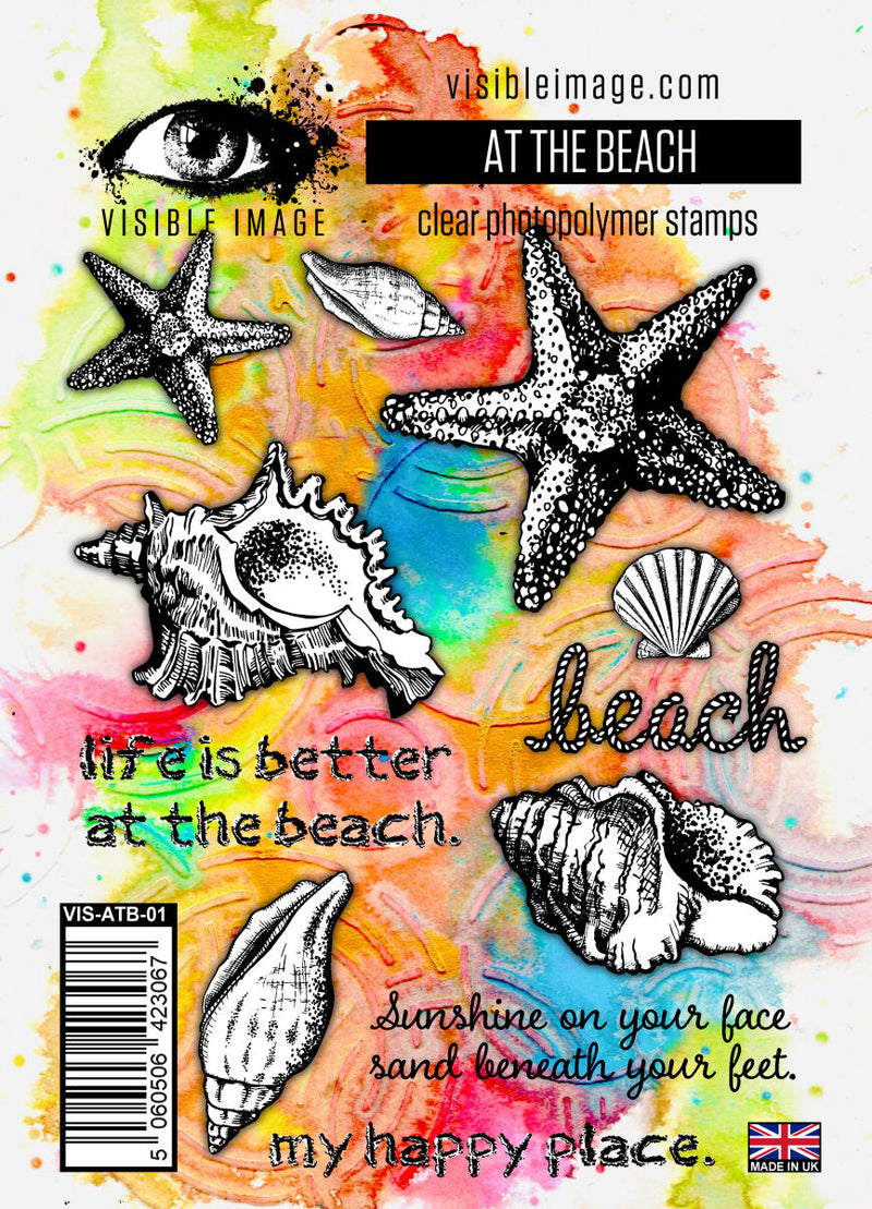 Visible Image - A6 - Clear Polymer Stamp Set - At the Beach (retired)