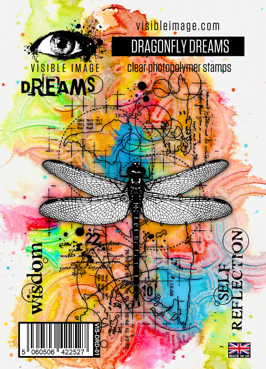 Visible Image -  A6 - Clear Polymer Stamp Set - Dragonfly Dreams
