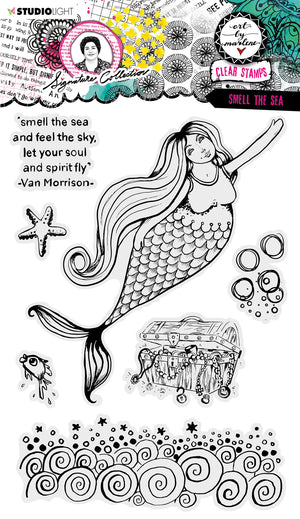 Studio Light - Art By Marlene - Signature Collection - A5 Clear Stamp Set - Smell the Sea