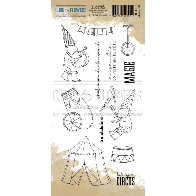 Chou & Flowers - Clear Stamps - Gnome Circus