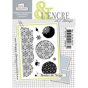 L'Encre et L'Image - A6 - Clear Stamp Set - Snowballs
