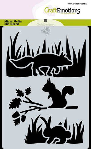 Craft Emotions - A6 -  Stencil - Magic Forest