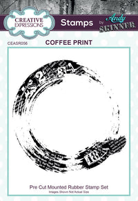 Creative Expressions - Rubber Cling Stamp - Andy Skinner - Coffee Print