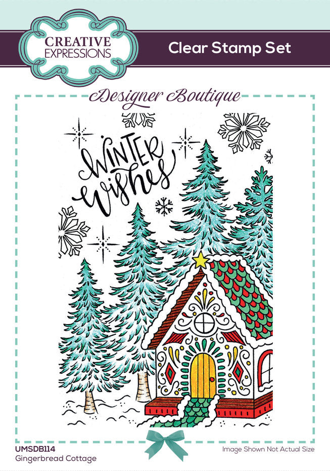 Creative Expressions - A6 - Clear Stamp Set - Designer Boutique - Gingerbread Cottage