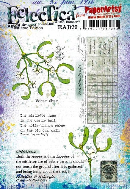 PaperArtsy - Alison Bomber 29 - Mistletoe - Rubber Cling Mounted Stamp Set