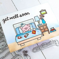 Heffy Doodle - Clear Stamp Set - Bed Heads
