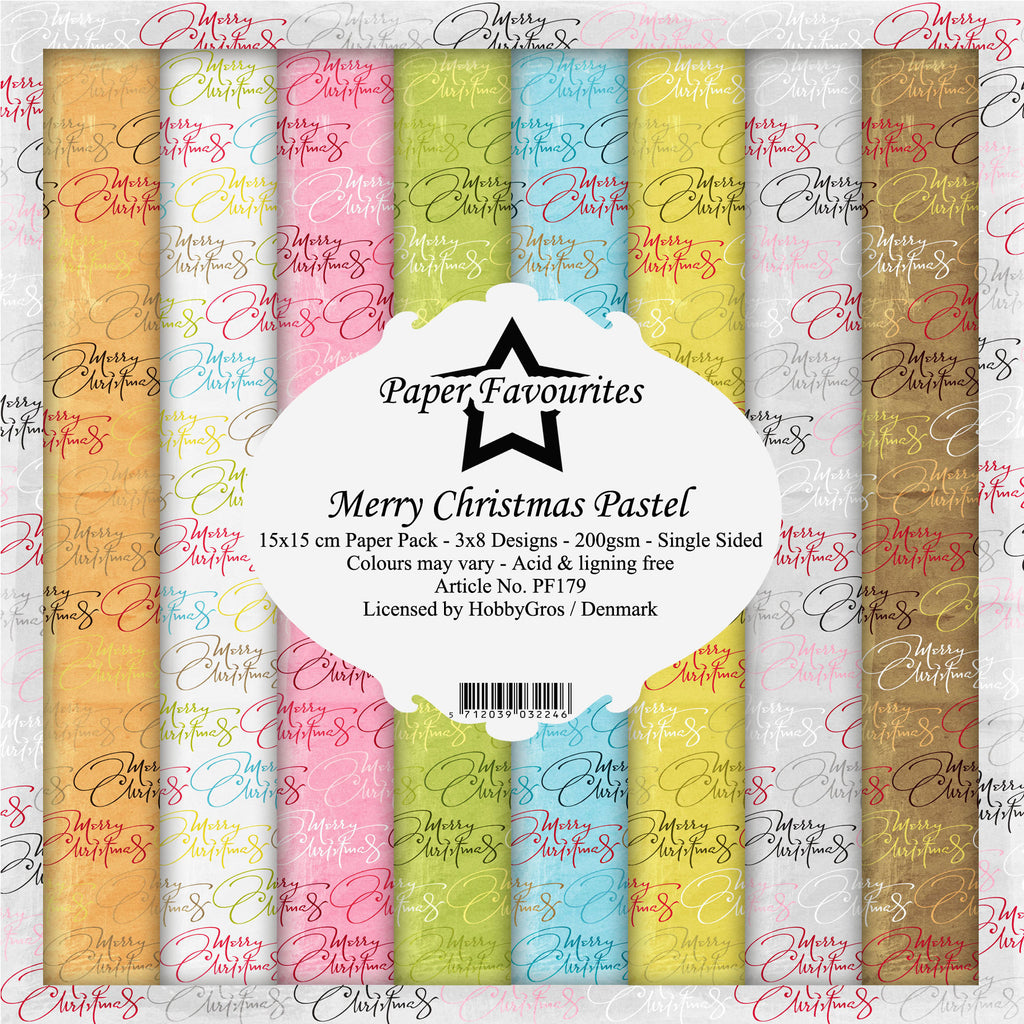 Paper Favourites - Paper Pad - 6 x 6 - Merry Christmas Pastel