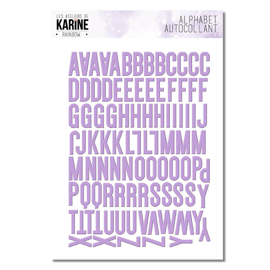 Les Ateliers De Karine - Alphabet Stickers - Purple