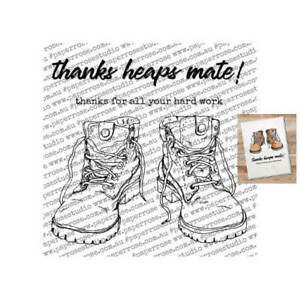 Paper Rose - Work Boots - Clear Stamps