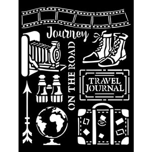 Stamperia - Thick Stencil - Our Way - Journey Elements