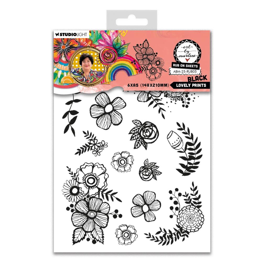 Studio Light - Art By Marlene - Rub ON Sheets - Black Lovely Prints - RUB05