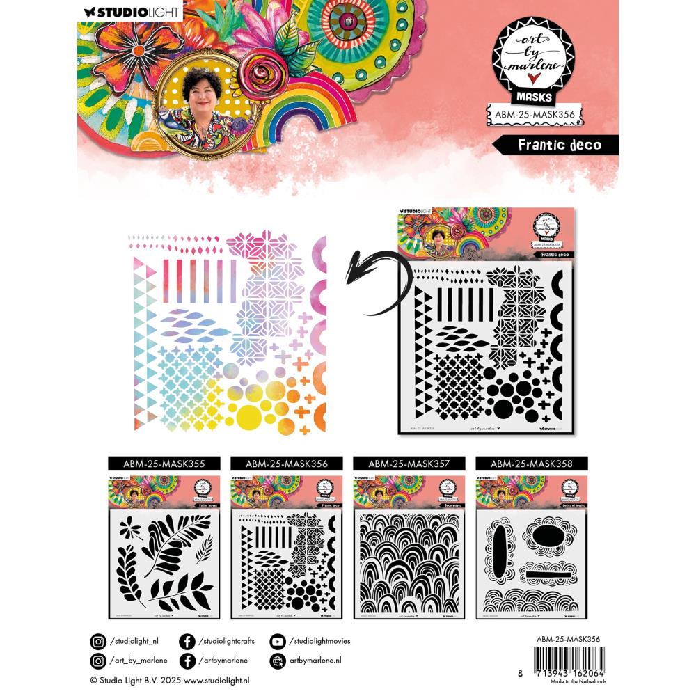 Studio Light - Art By Marlene - Stencil - Frantic Deco - MASK356