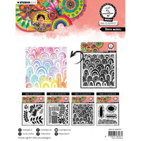 Studio Light - Art By Marlene - Stencil - Deco Waves - MASK357