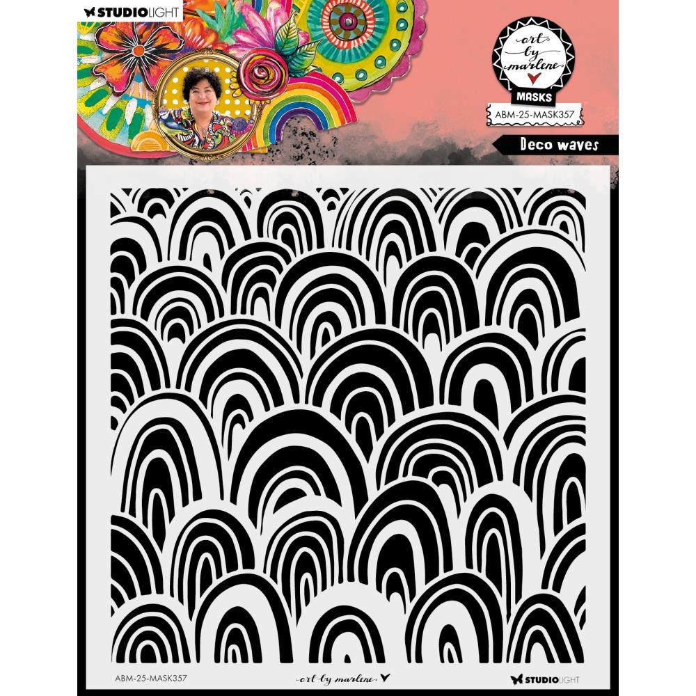 Studio Light - Art By Marlene - Stencil - Deco Waves - MASK357