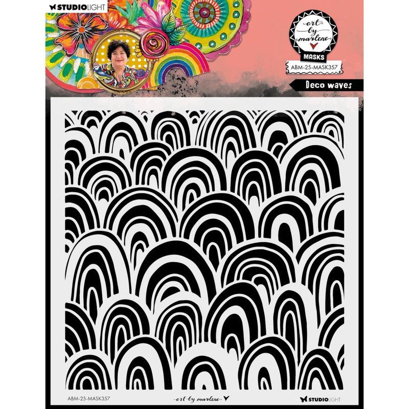 Studio Light - Art By Marlene - Stencil - Deco Waves - MASK357