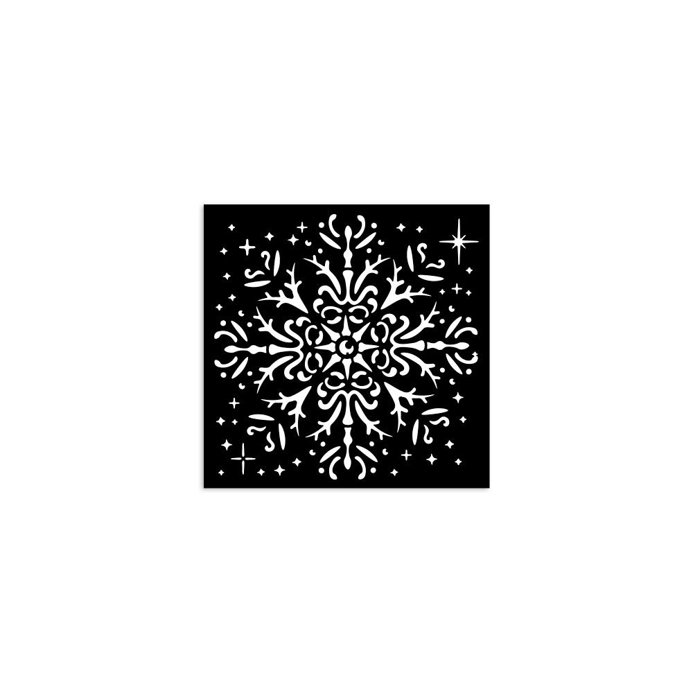 Stamperia - 4.5 x 4.5 - Thick Stencil - Owl's House - Snowflake