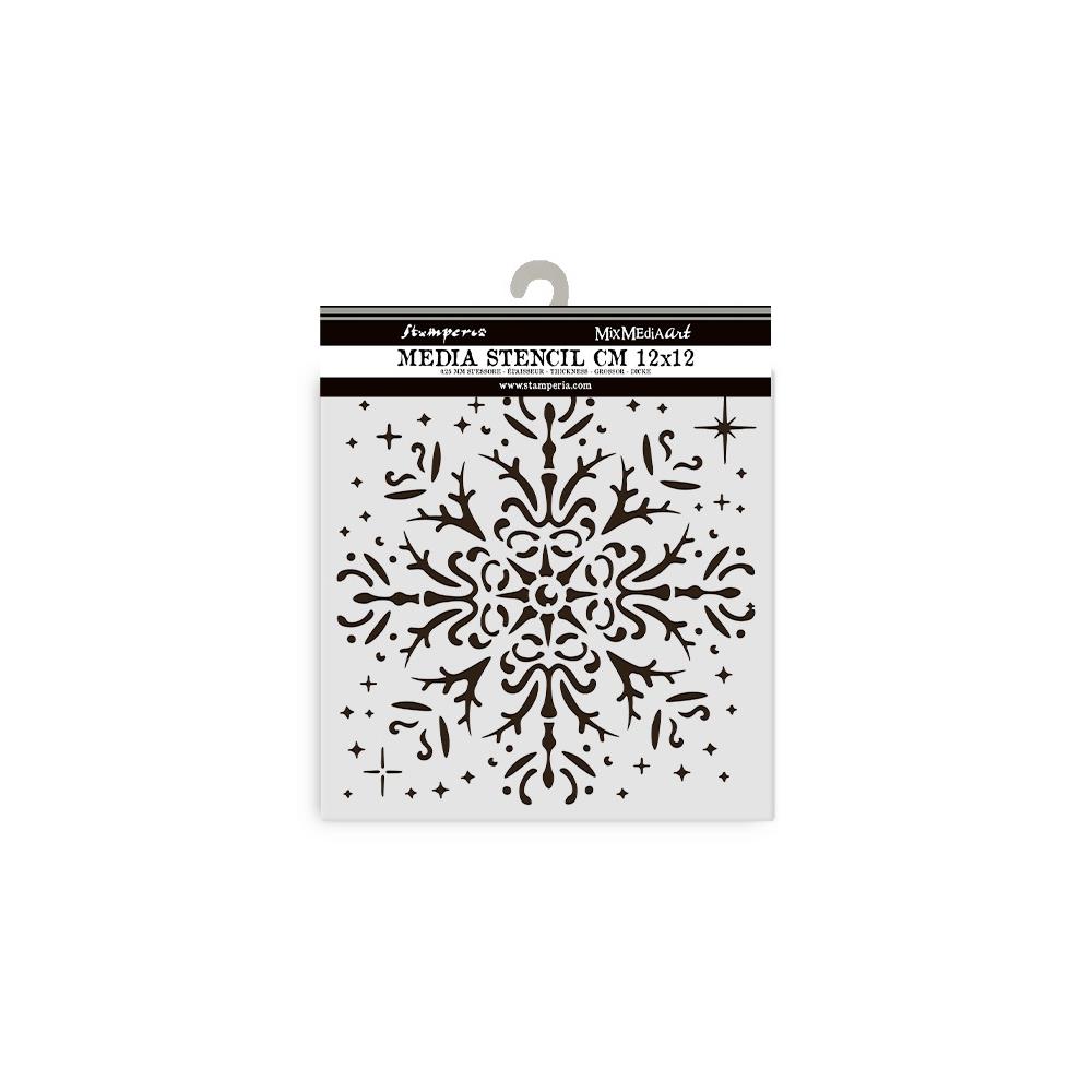Stamperia - 4.5 x 4.5 - Thick Stencil - Owl's House - Snowflake