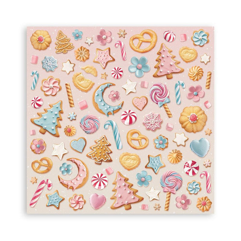 Stamperia - 8 x 8 - Paper Pad - Candy Christmas