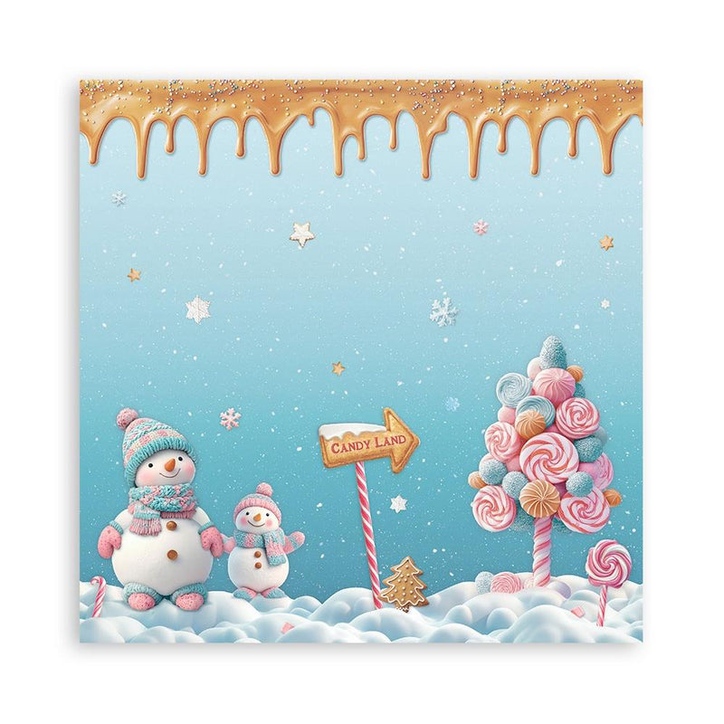 Stamperia - 8 x 8 - Paper Pad - Candy Christmas